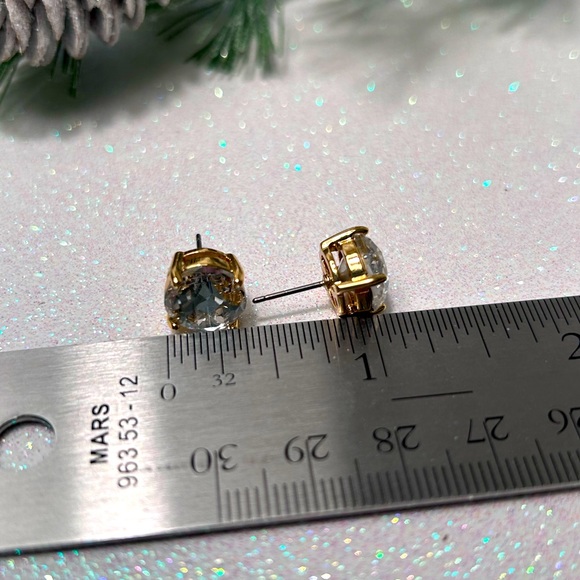 Kate Spade Gumdrop Studs Gold (Clear) NWT - Picture 8 of 13
